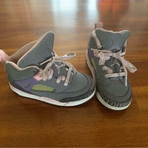 Jordan Kids Sneakers in Gray, Pink, and Purple
